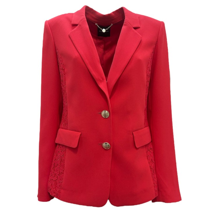 Guess By Marciano blazer corallo con inserti in pizzo