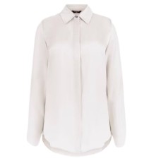 GUESS CAMICIA IN SETA DA DONNA COLOR CREMA CON BOTTONI NELLA PARTE ANTERIORE 