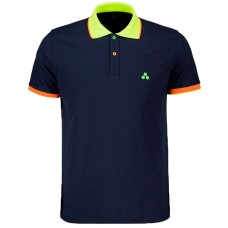 Peuterey Polo Blu da Uomo con inserti fluo