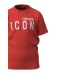 Dsquared2 T-shirt in cotone rossa a manica corta con maxi logo DSQUARED2 ICON