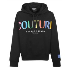 Versace Jeans Couture Felpa Nera con cappuccio da Uomo