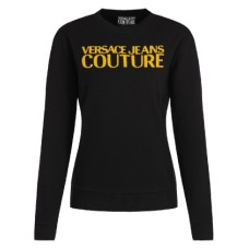 Versace Jeans Couture Felpa da Donna Nera con logo Oro 