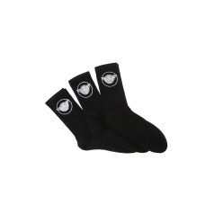 Emporio Armani set 3 paia di calze Nere unisex realizzate in spugna di cotone con logo jacquard