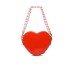 Versace Jeans Couture Borsa a Spalla Rossa Effetto lucido a forma di Cuore