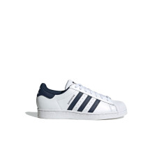 Adidas Originals Superstar Sneakers da uomo bianca con inserti blu 
