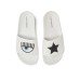 Chiara Ferragni Ciabatta in gomma Bianca con Logo Eyestar