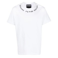 Versace Jeans Couture T-shirt bianca da Uomo con logo nella parte anteriore