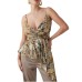 GUESS BY MARCIANO GISELLE TOP ASIMMETRICO ANIMALIER
