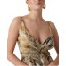 GUESS BY MARCIANO GISELLE TOP ASIMMETRICO ANIMALIER