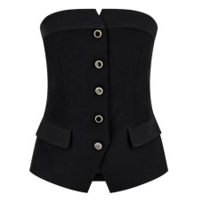 GUESS BY MARCIANO VITTORIA BUSTIER NERO CON BOTTONI ORO 
