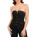 GUESS BY MARCIANO VITTORIA BUSTIER NERO CON BOTTONI ORO 