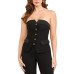 GUESS BY MARCIANO VITTORIA BUSTIER NERO CON BOTTONI ORO 