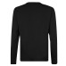 Emporio Armani Maglia in cotone a manica lunga Nera con maxi stampa e logo lettering