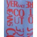 Versace Jeans Couture Foulard Blu/Rosso in seta con stampa logo all over