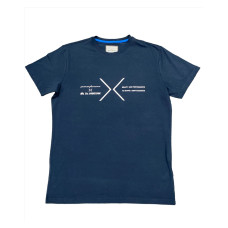 La Martina T-shirt da Uomo Blu Logo a contrasto