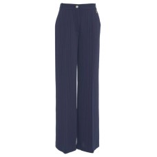 GUESS BY MARCIANO PANTALONE WIDE LEG BLU GESSATO