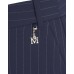 GUESS BY MARCIANO PANTALONE WIDE LEG BLU GESSATO