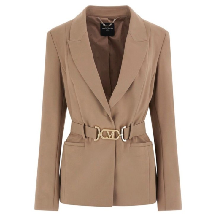 GUESS BY MARCIANO SHAYLA BLAZER TAUPE CON CINTURA 
