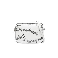 Emporio Armani Borsa a tracolla Bianca con Logo Lettering All Over
