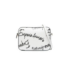 Emporio Armani Borsa a tracolla Bianca con Logo Lettering All Over