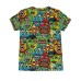 Moschino T-shirt in cotone a manica corta multicolore con stampa All Over