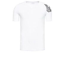 Emporio Armani T-shirt a manica corta bianca in cotone con collo a V