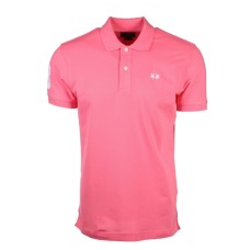 La Martina Polo da Uomo Rosa Logo ricamato a contrasto