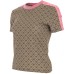 Chiara Ferragni T-shirt a manica corta marrone con stampa All Over