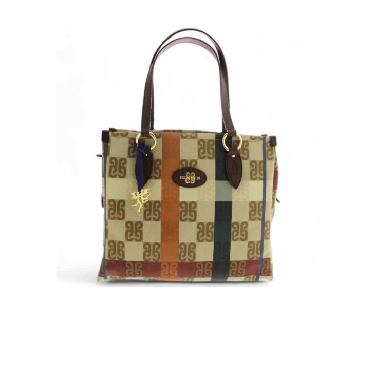 Piero Guidi borsa a spalla con stampa PG monogramma 