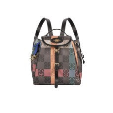 PIERO GUIDI ZAINO CON STAMPA PG MONOGRAMMA DISEGNO TARTAN DA DONNA 