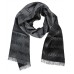 EMPORIO ARMANI SCIARPA GREY MISTO LANA VERGINE LOGO LETTERING JACQUARD E FRANGE