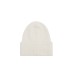EMPORIO ARMANI BERRETTO IN LANA CREAM CON PATCH WHITE CON LOGO LETTERING