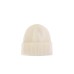 EMPORIO ARMANI CAPPELLO IN LANA BIANCO DA UOMO CON LOGO LETTERING IN BLU NELLA PARTE ANTERIORE 