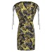 Versace Jeans Couture Miniabito Nero a maniche corte in morbido jersey con stampa Logo Couture