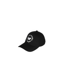 EMPORIO ARMANI CAPPELLO DA BASEBALL BLACK CON LOGO LETTERING E LOGO AQUILA RICAMATO WHITE