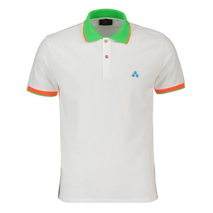 Peuterey Polo Bianca da Uomo con logo