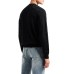 EMPORIO ARMANI MAGLIONE IN LANA VERGINE BLACK MOTIVO LINKS CON INSTARSIO LOGO LETTERING ALL OVER