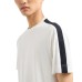EMPORIO ARMANI T-SHIRT GIROCOLLO A MANICA CORTA WHITE IN JERSEY MISTO LYOCELL ASV CON BANDE BLACK CON LOGO LETTERING A RILIEVO	