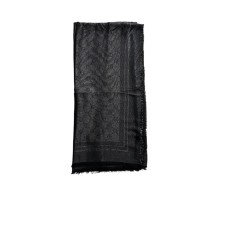 BORBONESE MAXI FOULARD NERO JACQUARD VITI 