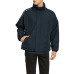 EA7 EMPORIO ARMANI BOMBER JACKET OVERSIZE BLUE CON BANDA BLACK CON LOGO LETTERING WHITE	