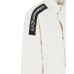 EA7 EMPORIO ARMANI BOMBER JACKET OVERSIZE CREAM CON BANDA BLACK CON LOGO LETTERING WHITE	