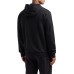 EA7 EMPORIO ARMANI FELPA CON CAPPUCCIO IN COTONE BLACK CON MAXI LOGO LETTERING GOLD