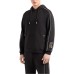 EA7 EMPORIO ARMANI FELPA IN COTONE BLACK CON CAPPUCCIO 