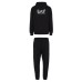 EA7 EMPORIO ARMANI TUTA COMPLETA IN MISTO COTONE BLACK