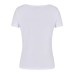 EA7 EMPORIO ARMANI T-SHIRT GIROCOLLO A MANICA CORTA WHITE IN COTONE STRETCH CON LOGO LETTERING RICAMATO E EFFETTO METAL SILVER