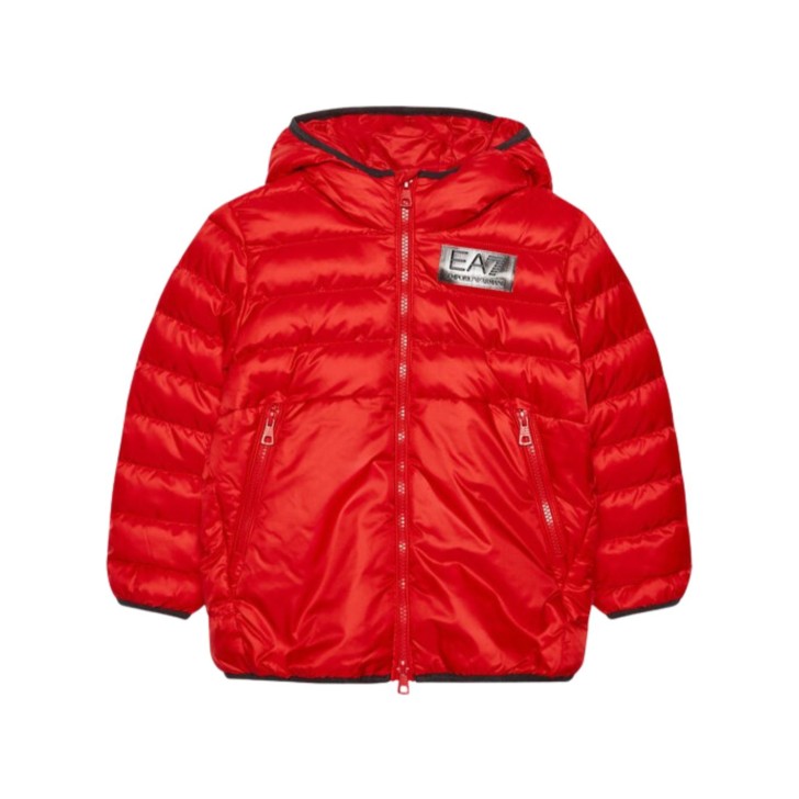 EA7 Emporio Armani Giubbotto da Bambino rosso con logo 