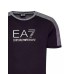 EA7 Emporio Armani T-shirt Nera da Uomo con logo a contrasto nella parte anteriore 