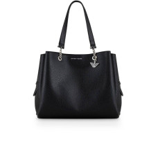 EMPORIO ARMANI SHOPPING BAG BLACK CON TRACOLLA REGOLABILE ESTRAIBILE