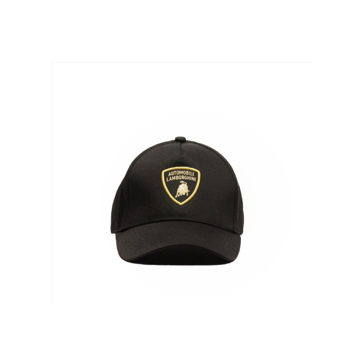 Automobili Lamborghini Cappello Nero con logo a contrasto 