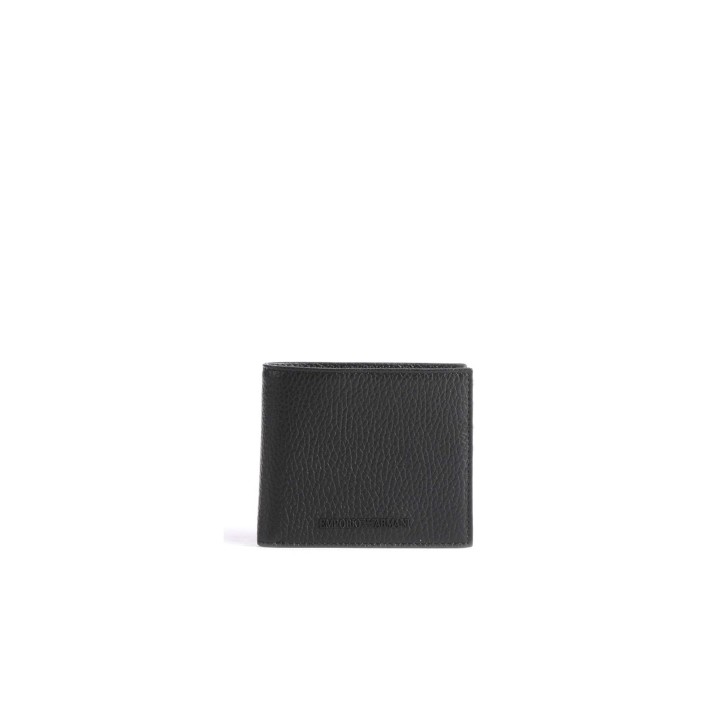Emporio Armani Portafoglio Nero da Uomo con logo lettering